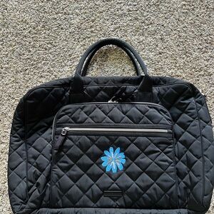 Vera Bradley Lay Flat Travel Bag - Black Microfiber